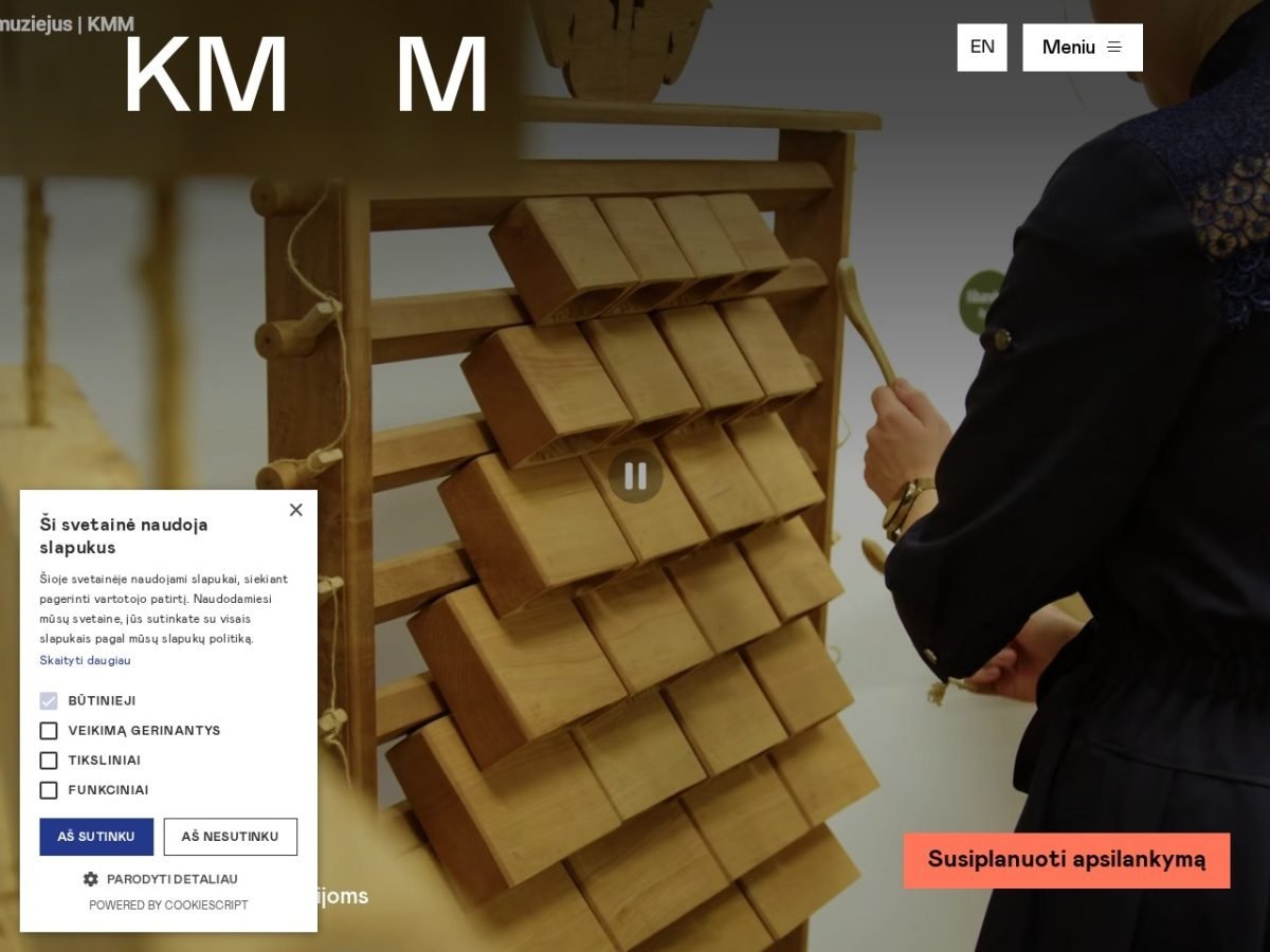 Kaunas City Museum svetainės ekrano kopija