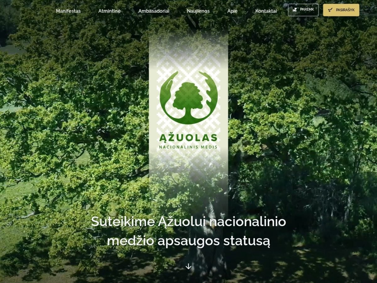 Nacionalinis medis svetainės ekrano kopija